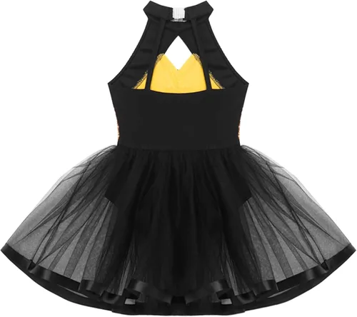 Vista 105 de CHICTRY Vestido tutú de ballet con lentejuelas brillantes para niñas y niñas, moderno disfraz de baile latino de jazz