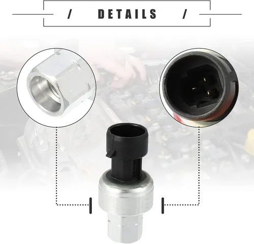 Vista 6 de Motoforti Sensor de presión del refrigerador de aire acondicionado, para Chevrolet Traverse LS LT LTZ 3.6L V6 - Gas 2009-2016, metal, 13587668, tono
