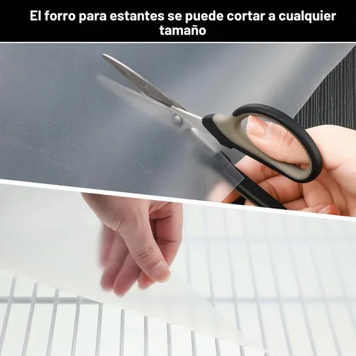 Vista 3 de Barydat 8 Piezas de Forro de Estante de Plástico Esmerilado Liner Impermeable Sin Adhesivo para Estantes de Alambre Cubierta de Estantería