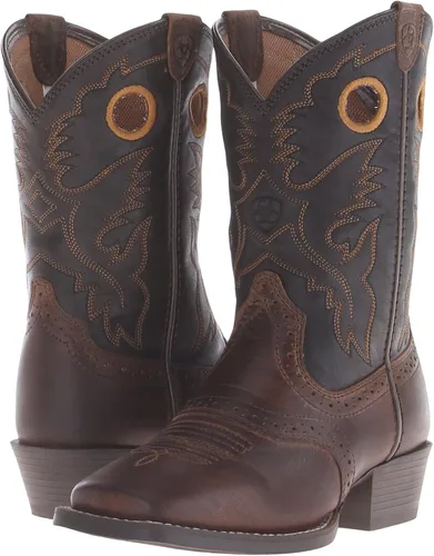 Vista 7 de Botas vaqueras Ariat occidentales RoughStock para niños, Marrón, 12 M US pequeño niño