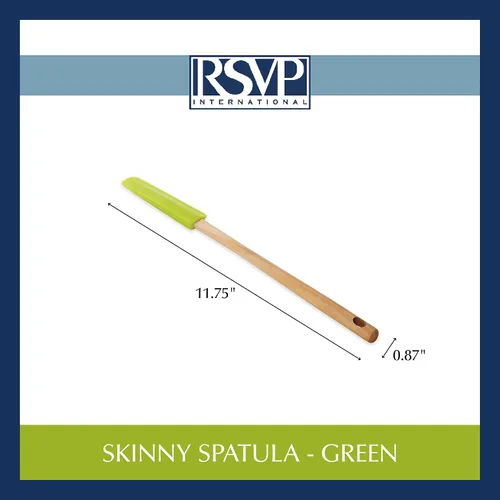 Vista 7 de RSVP International Kitchen Tool Collection - Espátula delgada, 11.75 pulgadas, color verde