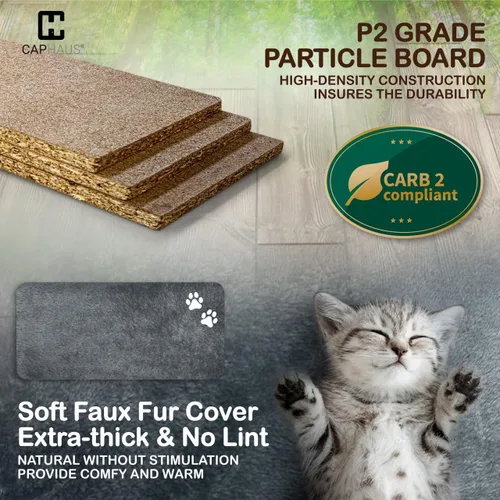 Vista 8 de BOWHAUS Árbol para gatos extra grande de 80 pulgadas de alto con percha ampliada para gatos grandes, torre para gatos grandes en interiores, moderna