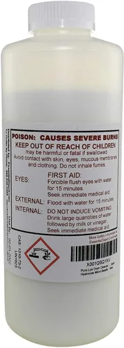 Vista 3 de Essential Depot 2 libras de hidroóxido de sodio de grado alimenticio Micro pelos de tamaño uniforme (cuentas o partículas) – 1 botella de 2 libras