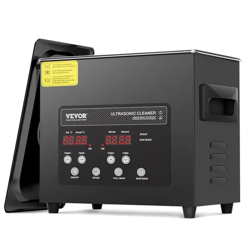 Vista 12 de VEVOR Limpiador Ultrasónico 2L, Máquina de Limpieza Sónica Digital de 60W con Modo Suave y Degasificación Mejorada, Limpiador Ultrasónico de 40kHz
