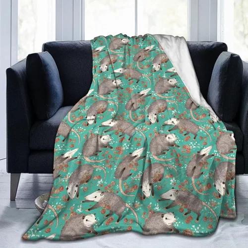 Vista 16 de Manta de franela con patrón de ciervo y oso, 50x40 pulgadas, unisex para adultos y niños, para todas las estaciones, estilo Art Deco