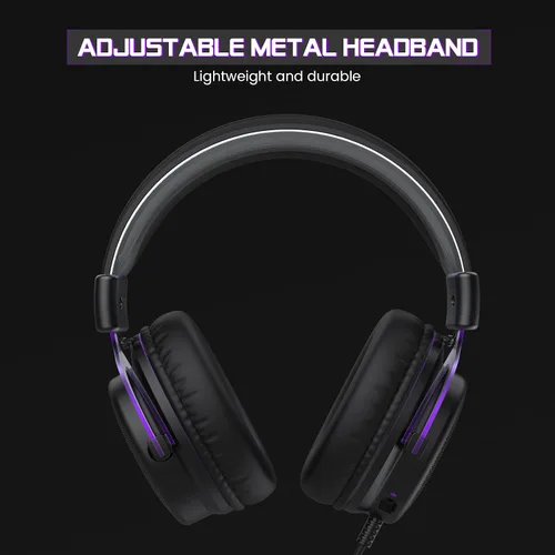 Vista 3 de EKSA E900 - Auriculares para juegos con micrófono, PS4 con micrófono desmontable con cancelación de ruido, sonido envolvente 3D, comodidad