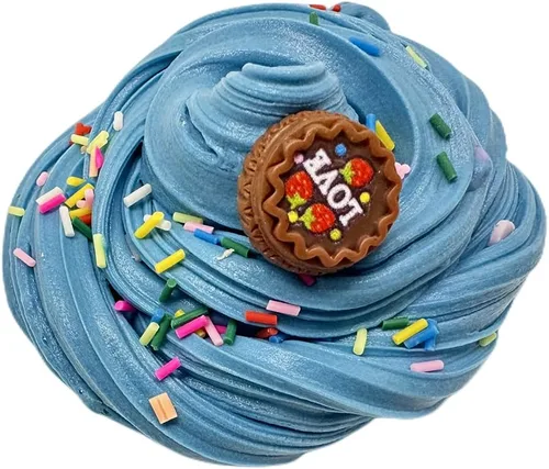 Vista 6 de Kit de Slime de Mantequilla inksbui 34 Unidades de Slime Colorido de Dos Tonos, Juguetes para Alivio del Estrés, Recuerdos de Fiesta para Niñas
