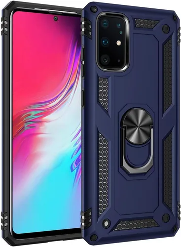 Vista 13 de Funda de grado militar para Samsung Galaxy S20 Plus, Galaxy S20+ funda de metal 360 con anillo giratorio de 360 grados, soporte magnético para Negro