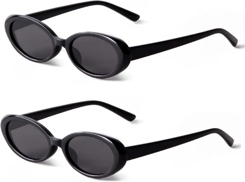 Vista 6 de SDINM Tiny Small Retro Oval Sunglasses for Women Vintage 90s Sun Glasses Shades