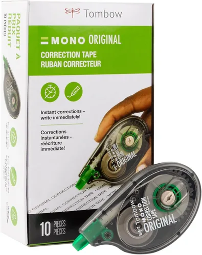 Vista 10 de Tombow 68620 Cinta correctora MONO, no recargable, 1/6" x 394", cinta blanca
