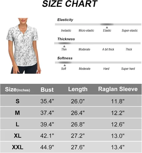 Vista 6 de LURANEE Camisas atléticas de manga corta que absorben la humedad para mujer