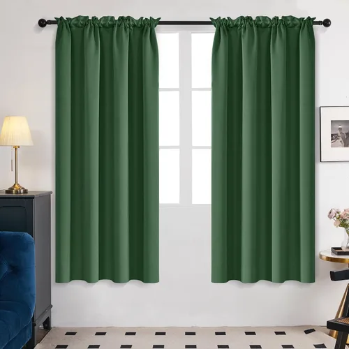 Vista 259 de Deconovo Cortinas opacas, aislamiento térmico, dobladillo para barra, reducción de ruido, certificado Oeko-TEX, cortinas de oscurecimiento
