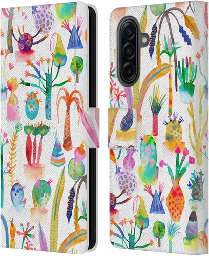 Vista 9 de Head Case Designs Officially Licensed Ninola Brushstrokes Black Summer Patterns Leather Wallet Case Compatible with Samsung Galaxy A07 4G