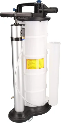 Vista 2 de AB Tools Bomba de vacío de transferencia de líquido de succión de aceite manual y neumática de 9 litros