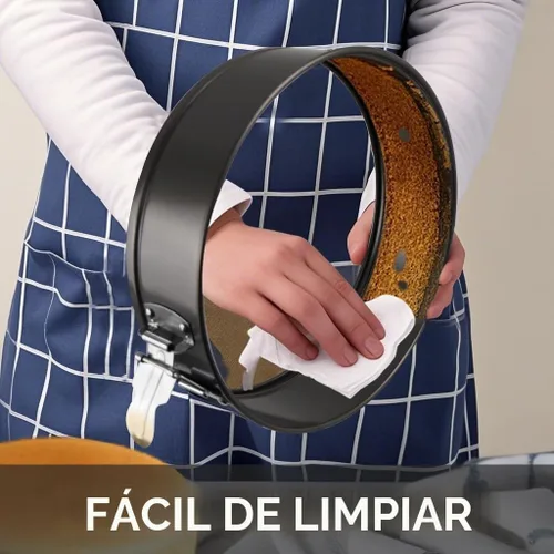 Vista 2 de Springform - Juego de 8 moldes para tartas de 9,10 pulgadas, molde redondo para tartas de queso, antiadherentes, moldes para tartas de queso con 100