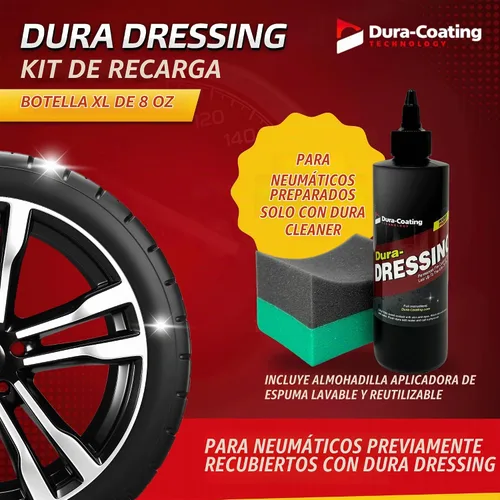 Vista 2 de DURA-COATING TECHNOLOGY, Kit de recarga de apósito para neumáticos, para neumáticos ya recubiertos con Dura-Dressing - Brillo para neumáticos