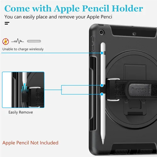 Vista 8 de Funda para iPad de 6ª/5ª generación de 9.7 pulgadas: Funda de TPU para iPad 9.7 (2018/2017) y iPad Air 2 de 9.7" con protector de pantalla - Soporte