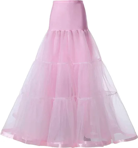 Vista 6 de Enaguas largas hasta el tobillo para mujer, tallas grandes, para boda, falda de crinolina para baile de graduación, vestido de novia de noche