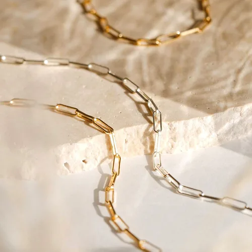 Vista 6 de CHESKY - Gargantilla de oro para mujer, chapado en plataoro de 14 quilates, gargantilla de cuentas satélite, delgada, de moda, collares de clip