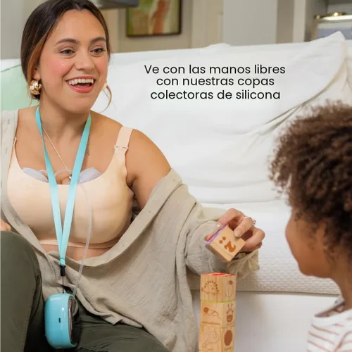 Vista 4 de Zomee Z2 Extractor de leche eléctrico doble – con expresión, masaje y modos de 2 fases - Extractor de leche recargable, portátil y manos libres