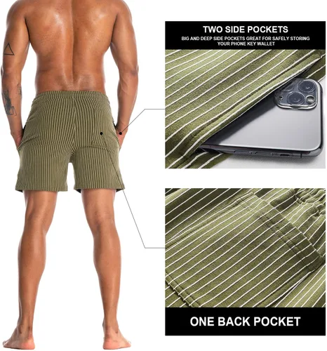 Vista 3 de FIROTTII Pantalones cortos de entrenamiento para hombre, entrepierna de 5 pulgadas, pantalones cortos deportivos casuales para hombre