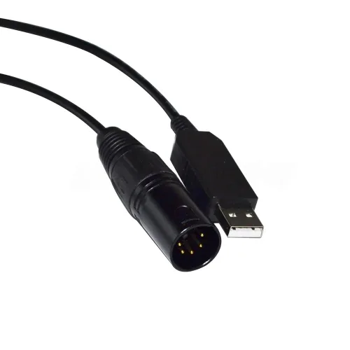 Vista 7 de FT232RL - Cable convertidor USB a RS485 DMX512, XLR de 5 pines para control de iluminación de escenario con software Freestyler y QLC+, 1.8M