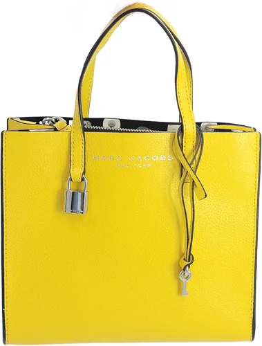 Vista 2 de Marc Jacobs M0015685 Hot Spot Amarillo con herrajes plateados, asa superior pequeña para mujer, Amarillo