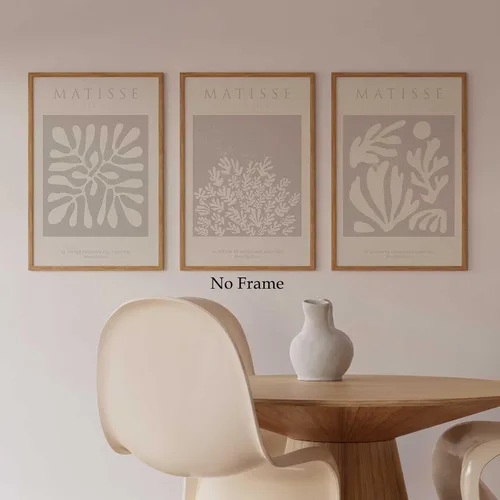 Vista 7 de Matisse - Arte abstracto de pared de Matisse beige minimalista Matisse arte de pared bohemio beige Henri Matisse impresiones neutras estéticas