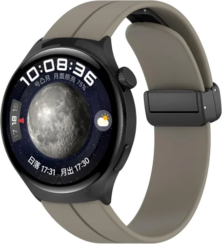 Vista 8 de FitTurn Correa de reloj de 0.866 pulgadas para HUAWEI Watch 4 Pro/Watch 4 3 3pro 2 Pro 2 Ultimate Classic, correa de reloj plegable magnética