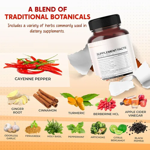 Vista 4 de Pimienta de Cayena, Jengibre, Cúrcuma, Berberina - Digestión, Apoyo para la Salud Intestinal