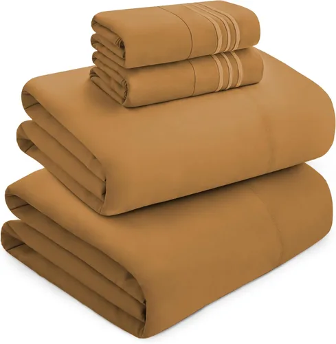 Vista 13 de Mocassi Juego de sábanas de lujo de 4 piezas, calidad prémium de hotel de 1800 hilos, ajuste fácil, sábanas y fundas de almohada resistentes a