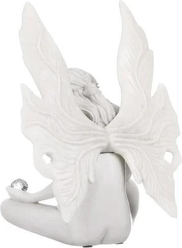 Vista 5 de Design Toscano Gazing Secret Garden - Figura de estatua de hada, 7 pulgadas de ancho, 10 pulgadas de alto, resina de piedra fundida, acabado