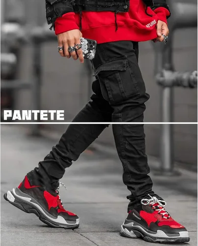 Vista 2 de Pantete Pantalones de mezclilla ajustados para hombre, 7 bolsillos, elásticos, pantalones de mezclilla ajustados Nova Fashion