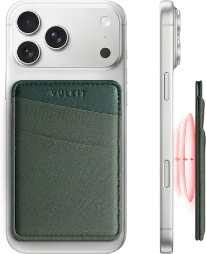 Vista 12 de VULKIT Cartera magnética para teléfono MagSafe, bloqueo RFID, cartera con tarjetero para iPhone serie 16/15/14/13/12 y funda para teléfono