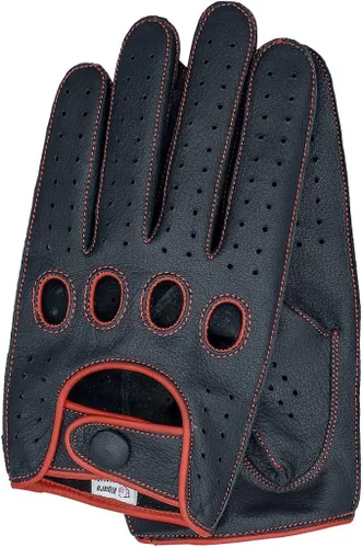 Vista 3 de Riparo - Guantes de conducción de cuero para hombre con costura inversa