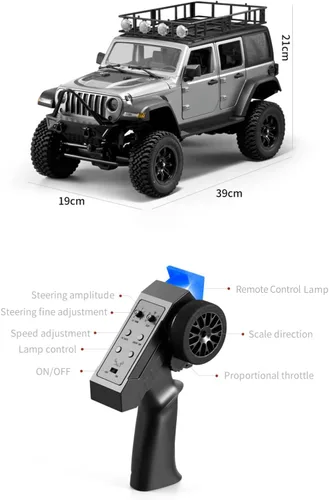 Vista 9 de GoolRC 1:12 escala 4 ruedas coche de control remoto, camión todoterreno con luces, 2.4G control remoto oruga