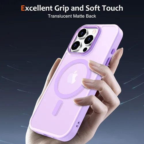 Vista 25 de Anuck - Funda magnética para iPhone 11 compatible con MagSafe, carcasa trasera mate translúcida dura, borde de TPU, delgada, resistente a impactos
