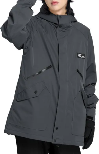 Vista 8 de Actleis - Chaqueta impermeable para hombre de snowboard, cálida, cortavientos, para invierno, con capucha