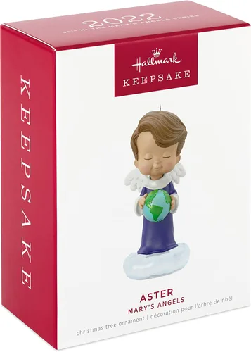 Vista 3 de Hallmark Keepsake Adorno de Navidad 2022, Aster de los ángeles de María