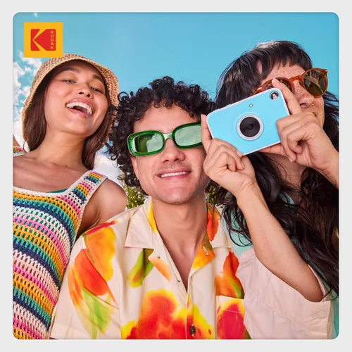 Vista 11 de KODAK Printomatic+ - Paquete de inicio de cámara digital de impresión instantánea + Estuche de transporte + Papel fotográfico adhesivo Zink de 20
