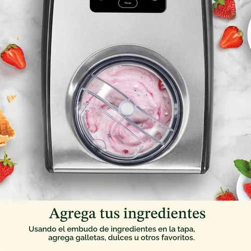 Vista 6 de Cuisinart ICE-100 Máquina para hacer helado y gelato con compresor Acero inoxidable