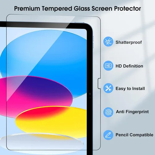 Vista 4 de Qularlans Paquete de 2 protectores de pantalla para iPad de 11ª generación A16 de 11 pulgadas (2025) y iPad de 10.9 pulgadas (2022), película