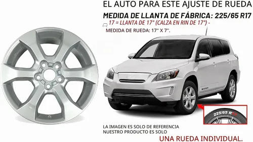 Vista 2 de 17 "nueva rueda de plata sola 17x7 para Toyota Rav 4 2009-2014 OEM diseño llanta de reemplazo