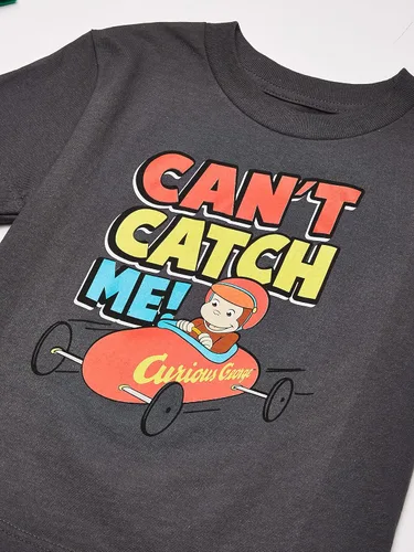 Vista 4 de Curious George Paquete de 3 camisetas surtidas para niños y niños, número 1 Surtido