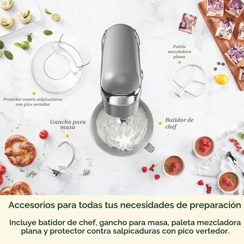 Vista 5 de CUISINART SM-50BCC Precision Master - Batidora de pie de 5.5 cuartos