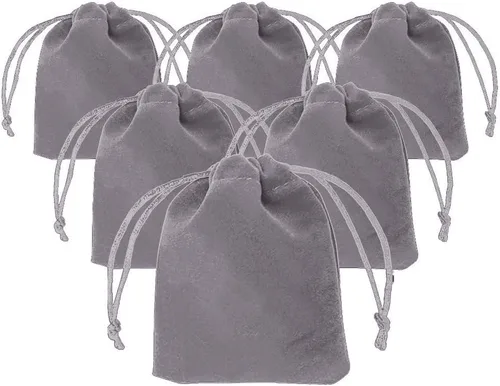 Vista 11 de TopTie 50 bolsas de terciopelo, 2.8 x 3.6 pulgadas, bolsas con cordones para manualidades, bolsas de joyería para bodas, fiestas y festivales