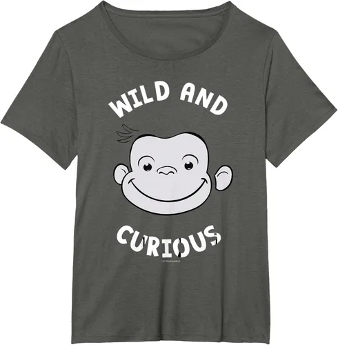 Vista 66 de Curious George Camiseta Big Face Wild and Curious Negro