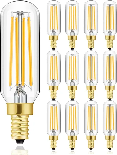 Vista 11 de Leools Bombilla LED E12 regulable de 6 W igual a 60 W, luz blanca suave 3000K T6 T25 E12 bombilla de candelabro de 60 vatios para candelabros