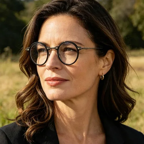 Vista 3 de helena Gafas de lectura redondas de marco pequeño para mujeres y hombres, bloqueo de luz azul, lectores de presbicia transparentes antifatiga