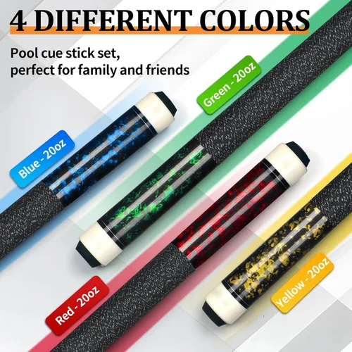 Vista 2 de Kmise 58 Inch FAS Canadian Maple Pool Cue Set